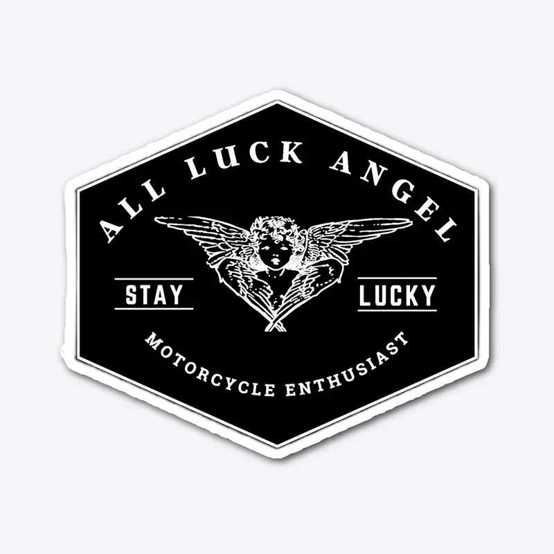 All Luck Black Sticker